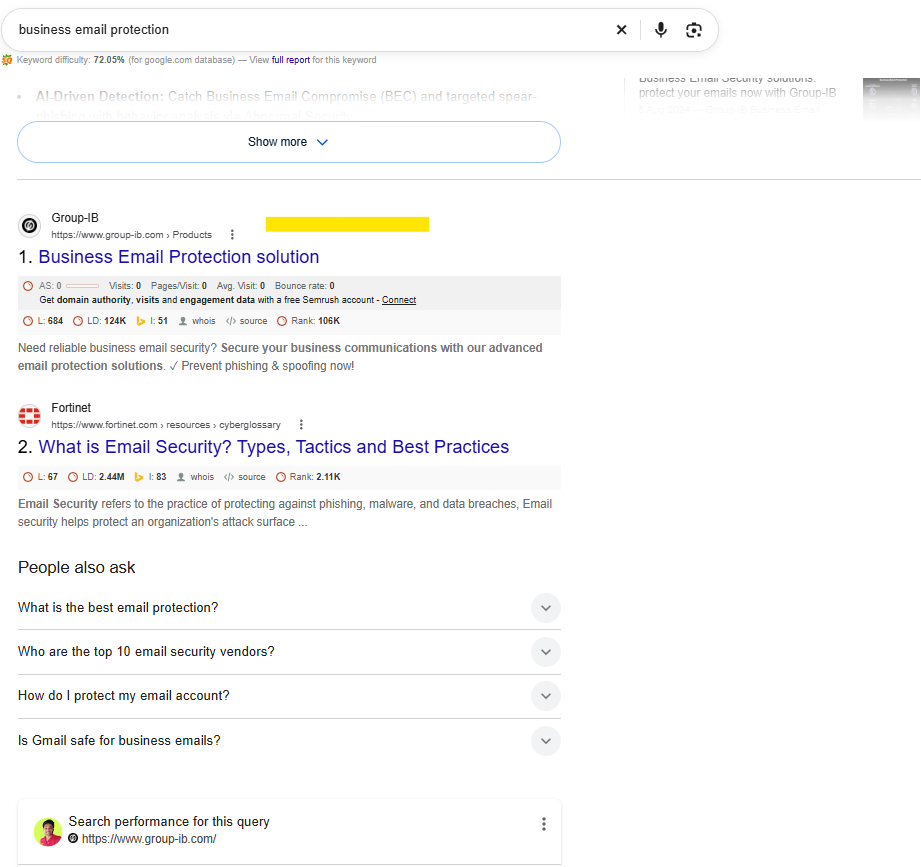 Business Email Protection Keyword
